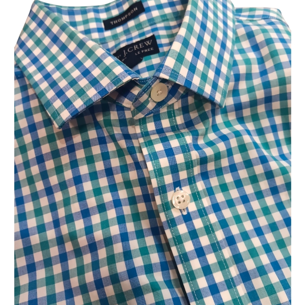 J. Crew Blue and White Gingham Shirt